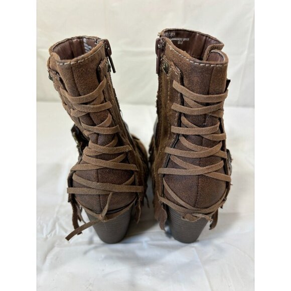 JellyPop Rugby Bootie Brown Faux Leather Size 6 M - Picture 3 of 9